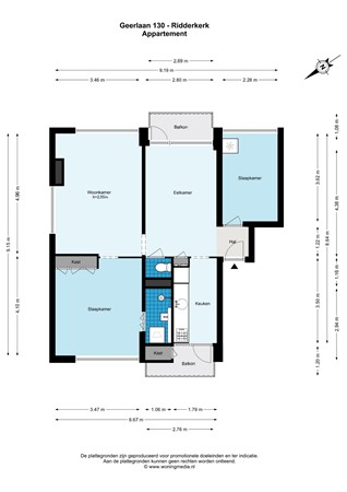Floorplan - Geerlaan 130, 2981 AW Ridderkerk